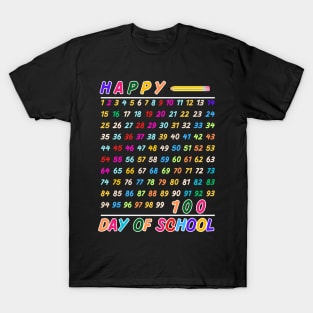 100th day of school teacher kids 100 days math numbers T-Shirt